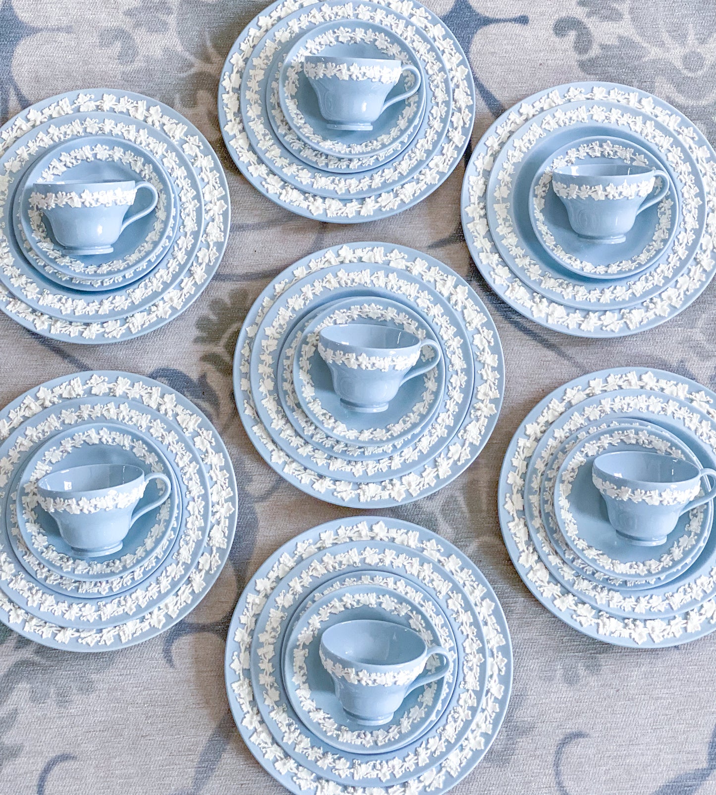 Wedgwood Cream on Lavender Service for 7