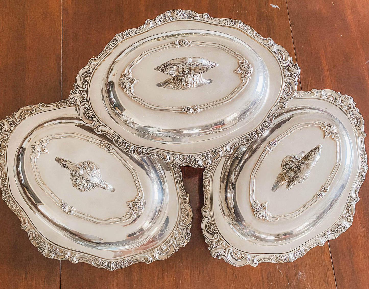 Set of 3 Baroque Vegetable Dishes