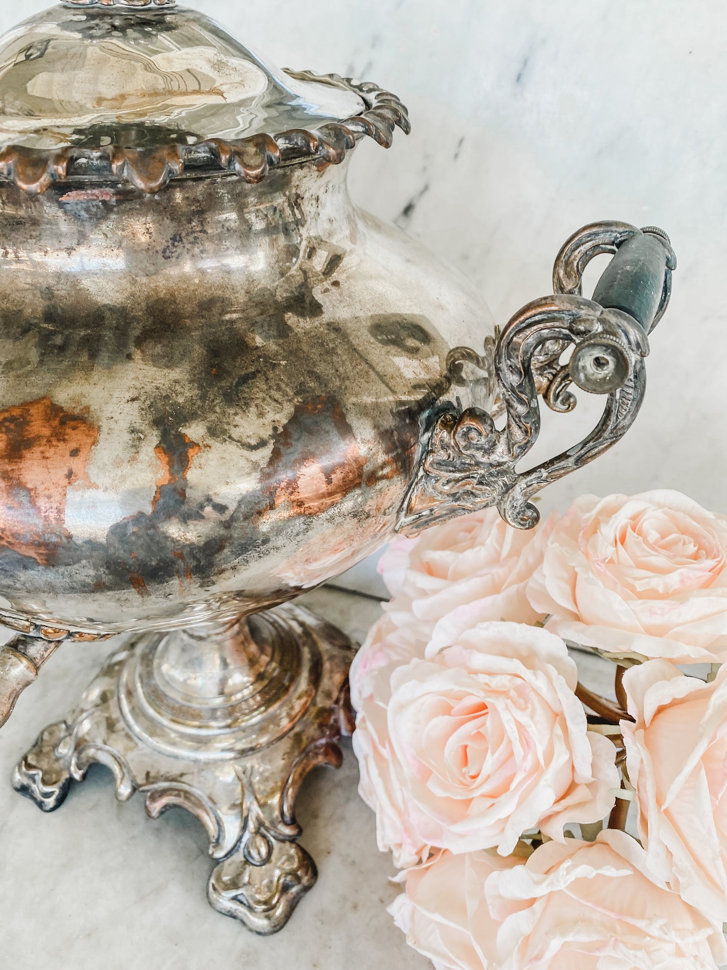 Grand 19th-Century Silverplate Water Dispenser with Ornate Details