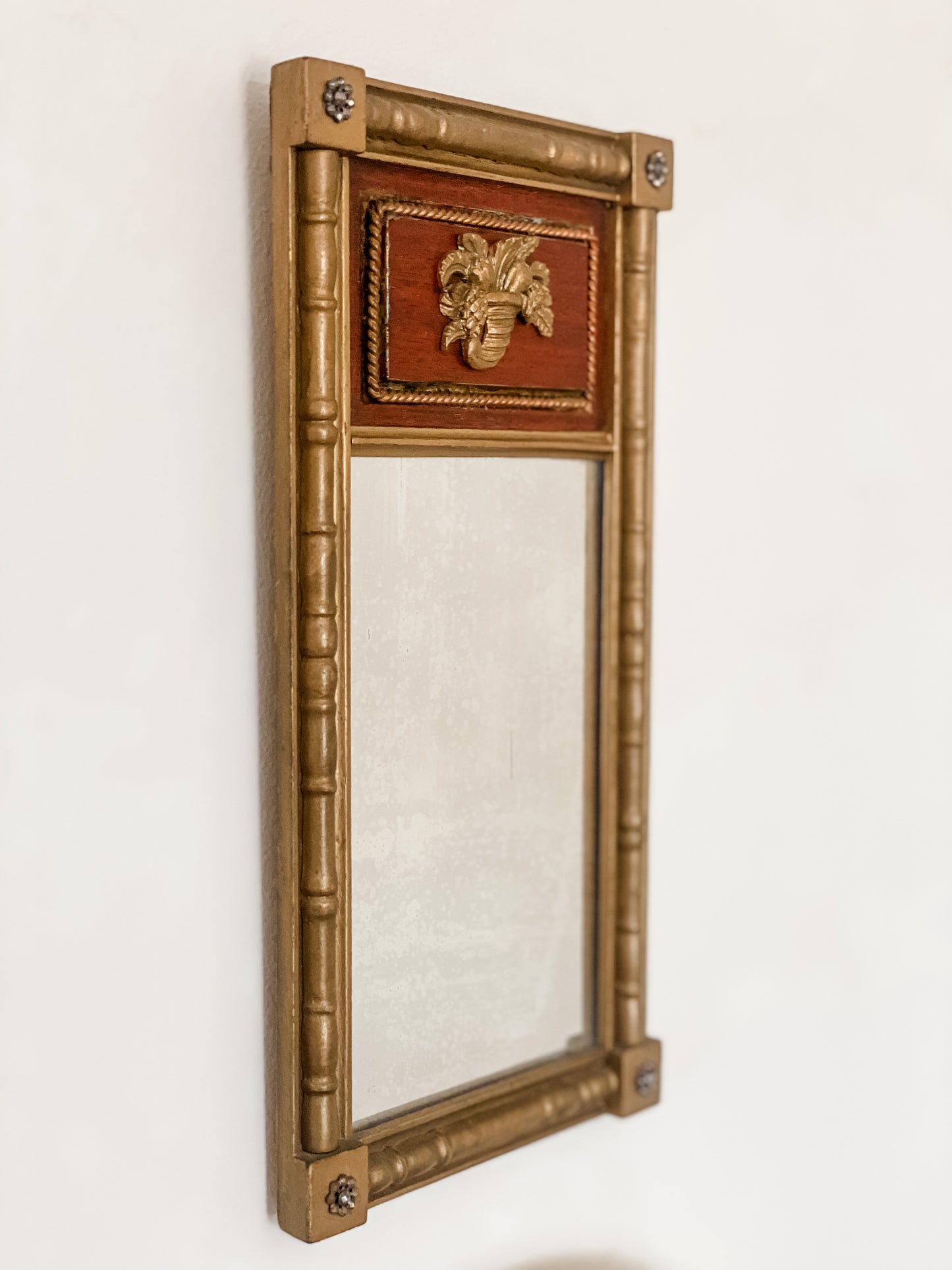 Miniature Vintage Gold Hall Mirror