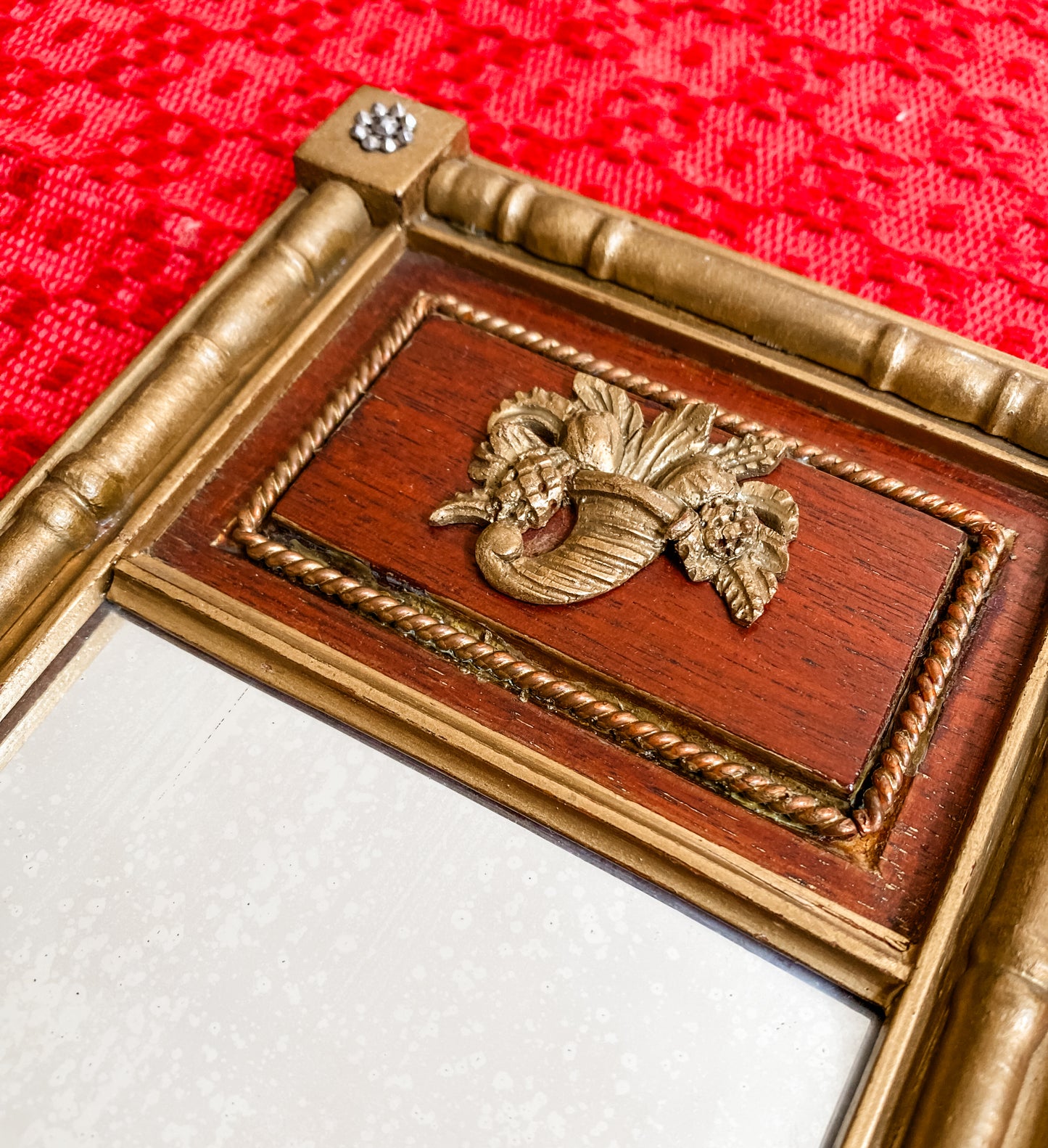 Miniature Vintage Gold Hall Mirror