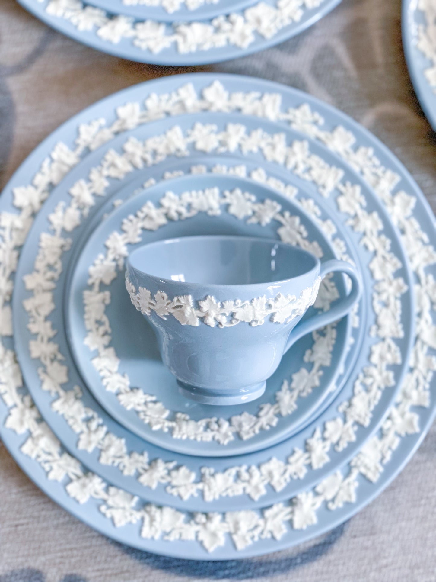 Wedgwood Cream on Lavender Service for 7