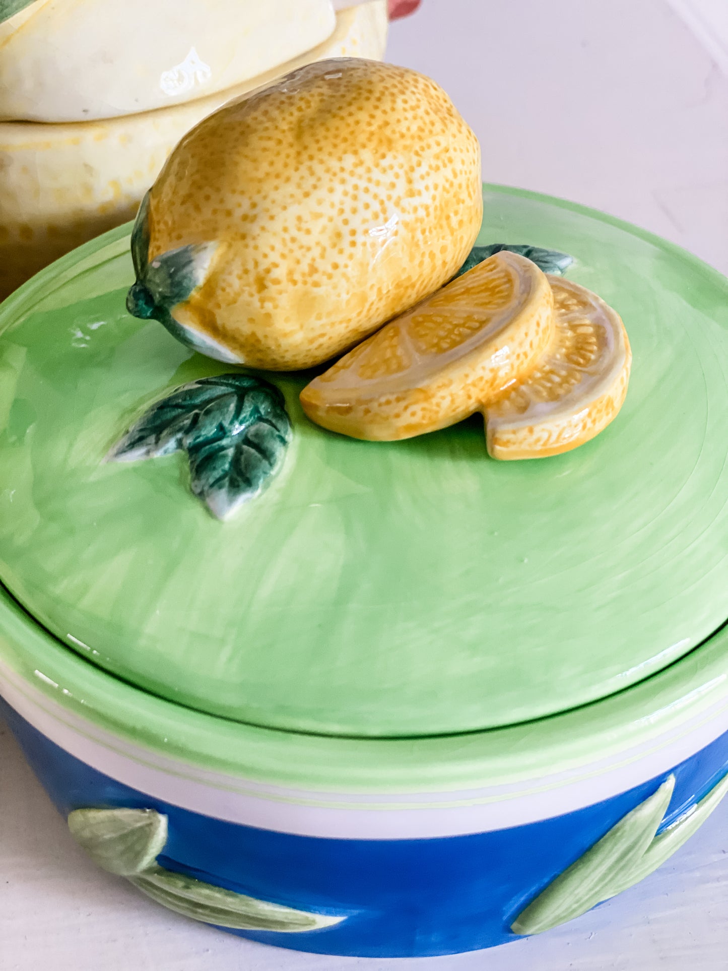 Vintage Lemon Covered Dish and Lemon