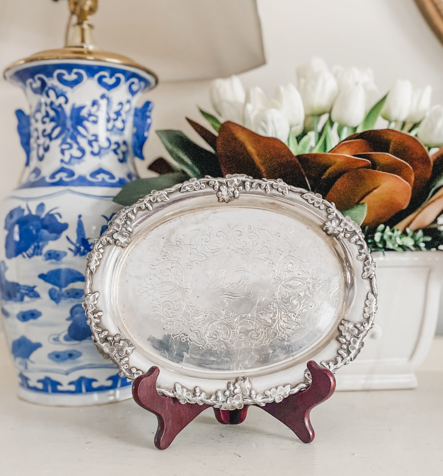 Delightful Miniature Antique Tray