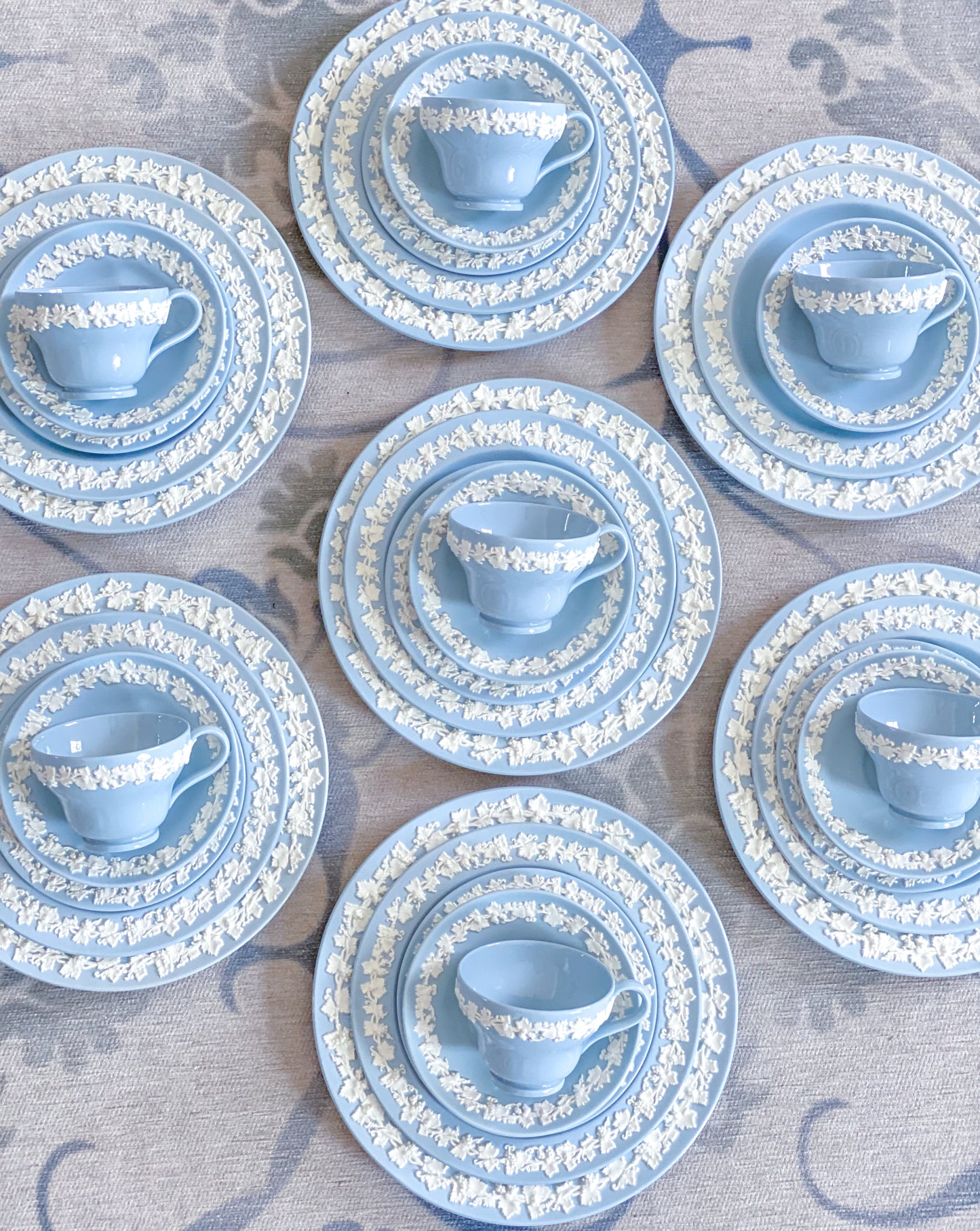 Wedgwood Cream on Lavender Service for 7