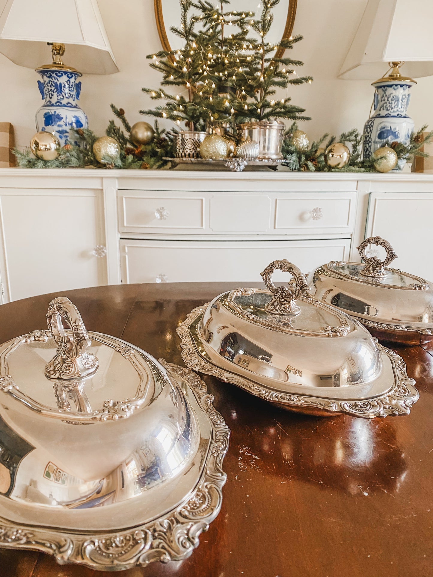 Set of 3 Baroque Vegetable Dishes