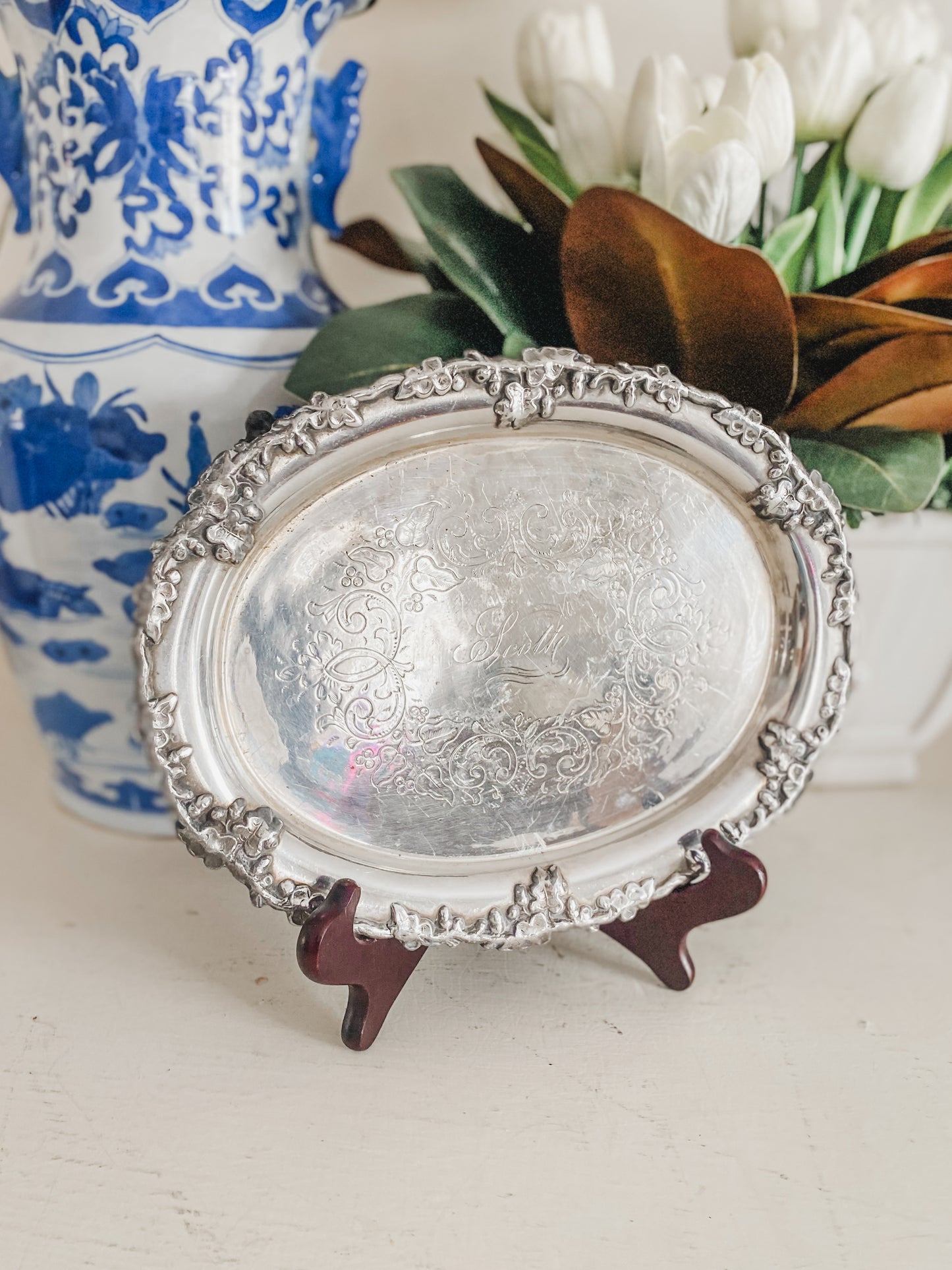 Delightful Miniature Antique Tray