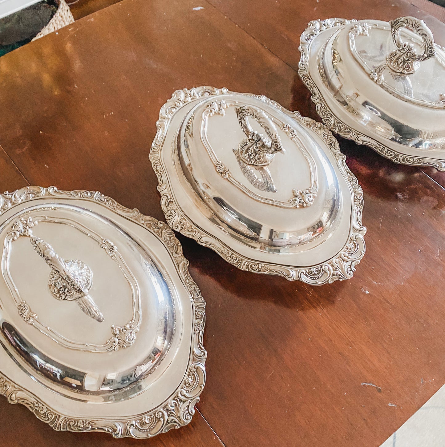 Set of 3 Baroque Vegetable Dishes