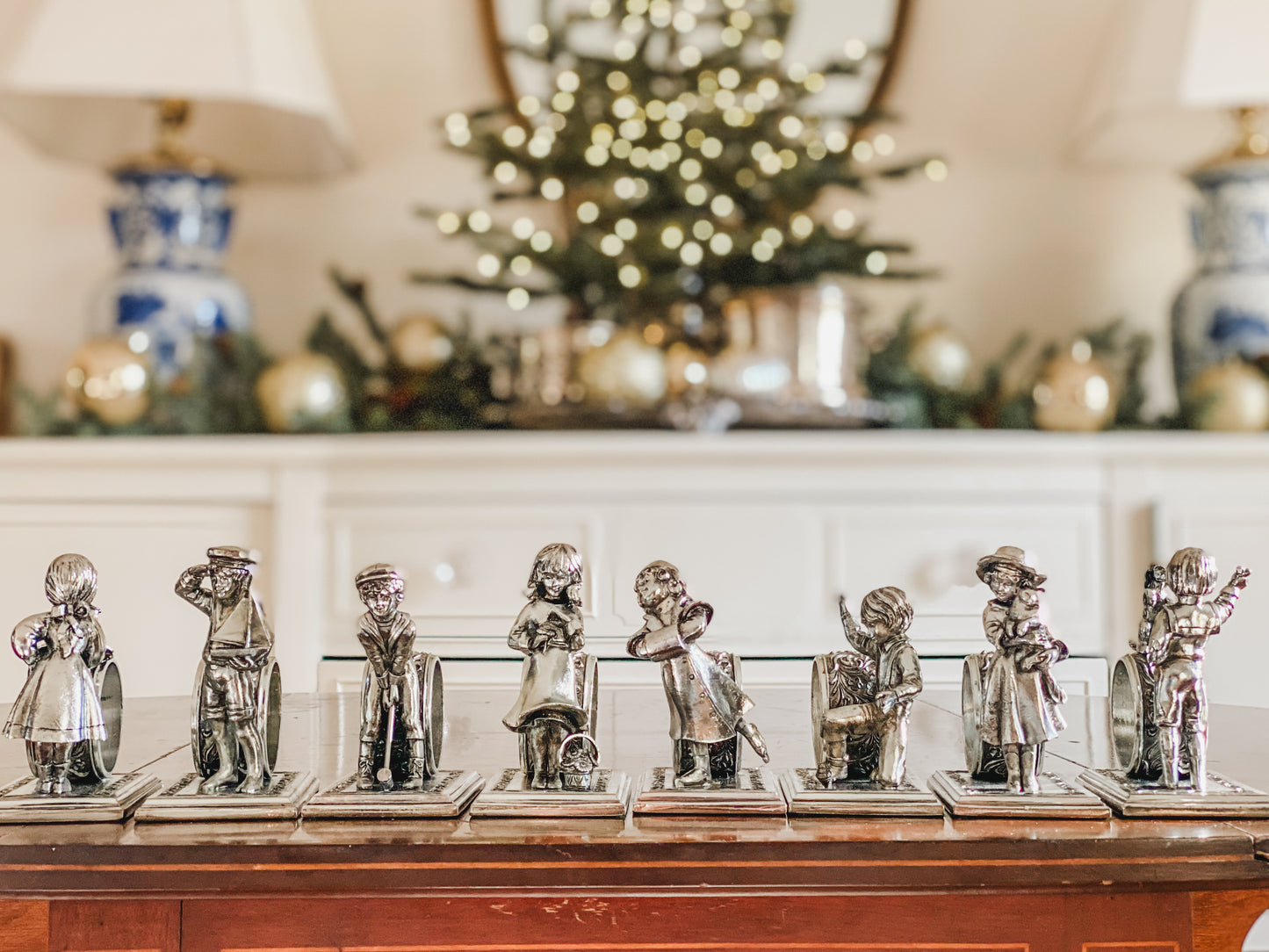 Rare Complete Set of Victorian Children Napkin Rings