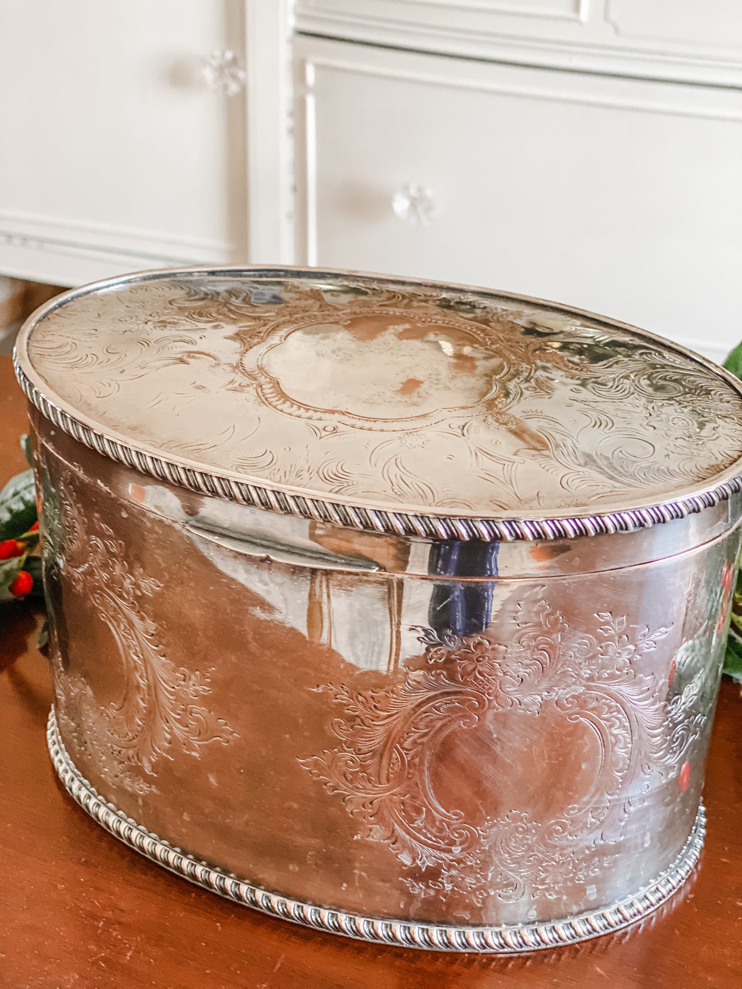 Large Antique Tea Caddy Made in Sheffield England