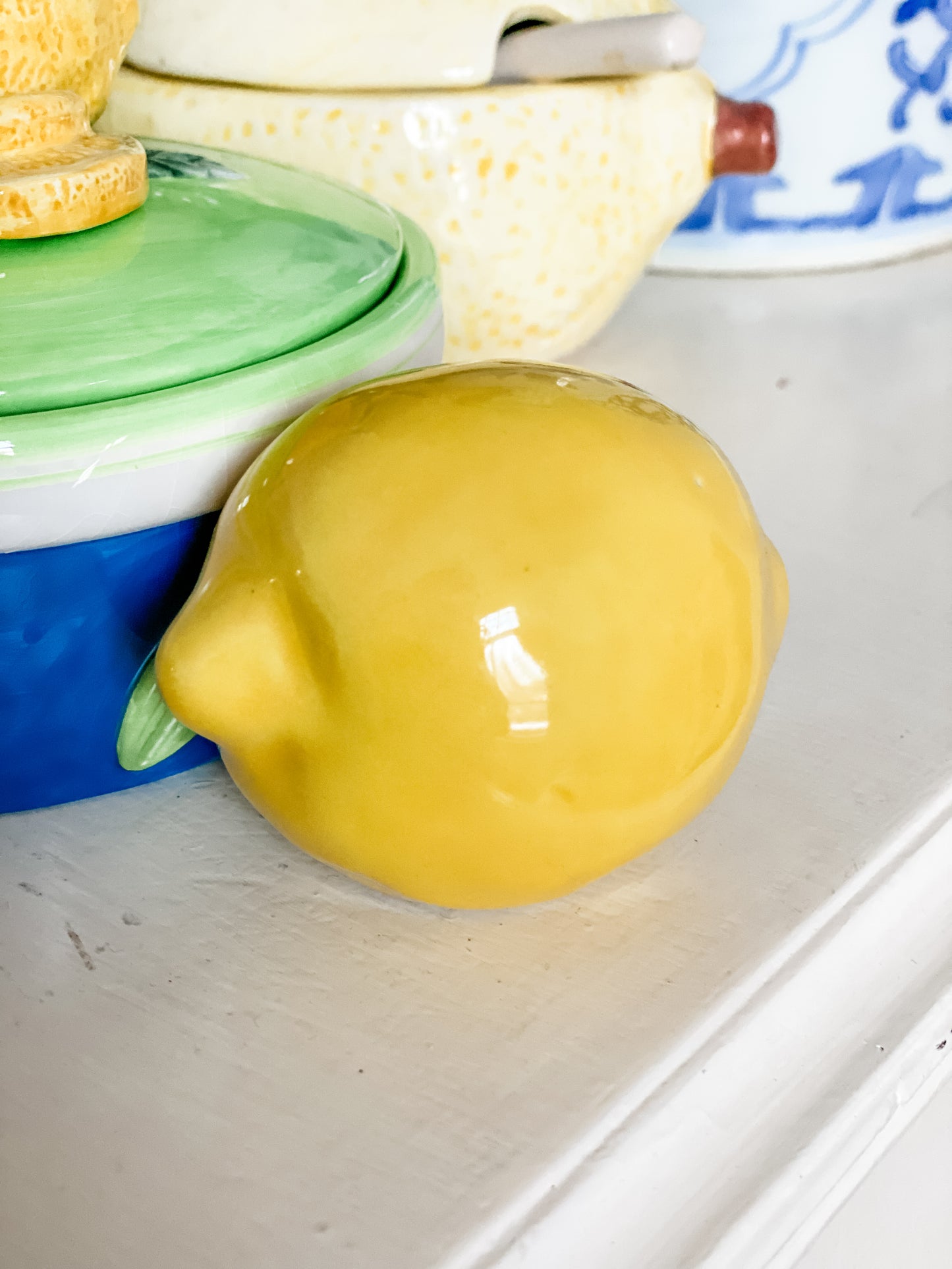 Vintage Lemon Covered Dish and Lemon