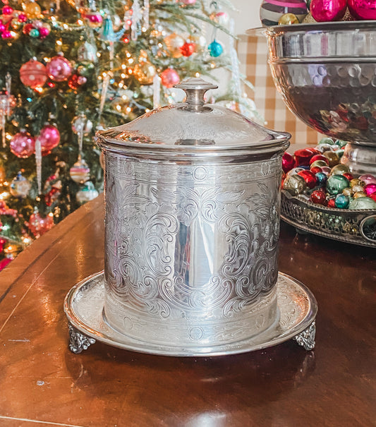 Antique Biscuit Barrel Made in England by Barker Ellis