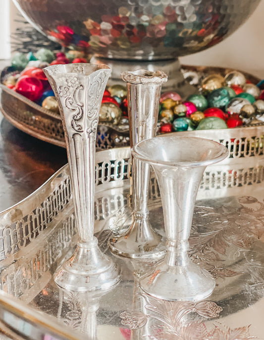 Trio of Miniature Trumpet Vases