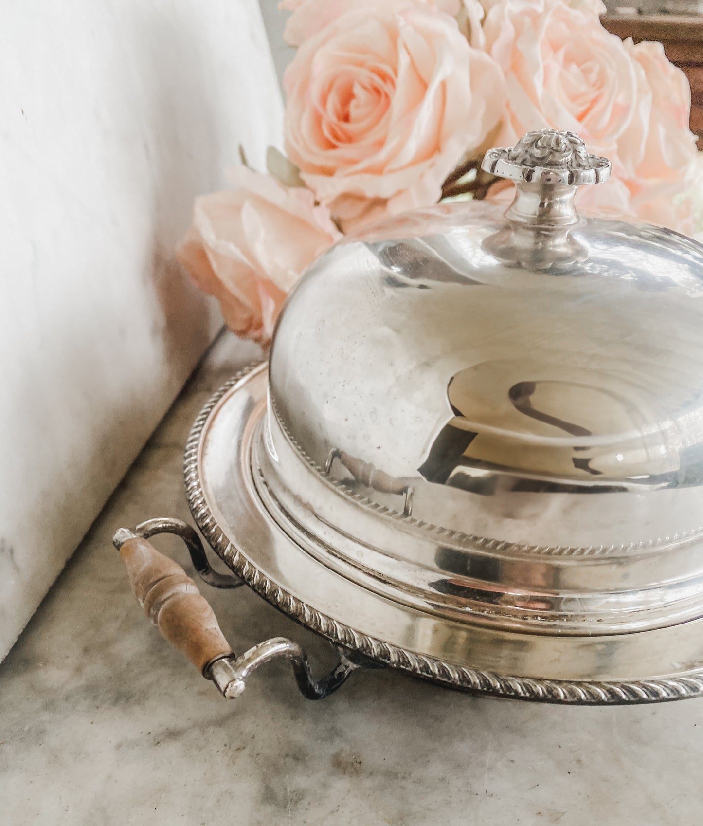 Charming Antique Miniature Dome Dish with Warming Feature