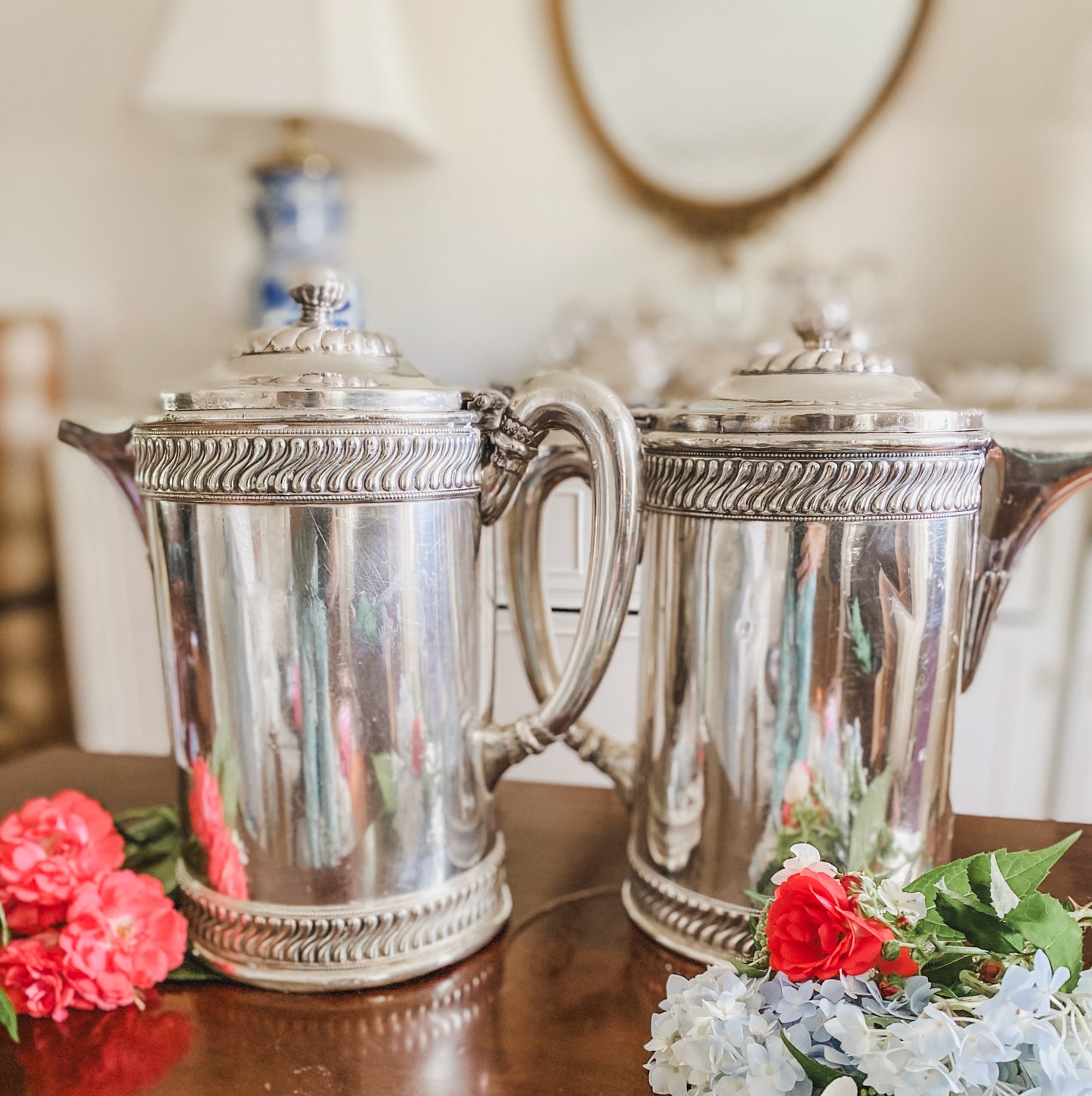 Special Rare Pair of US Navy Antique Pitchers